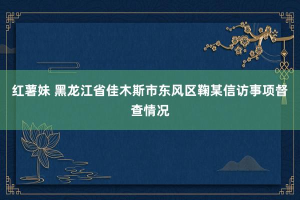 红薯妹 黑龙江省佳木斯市东风区鞠某信访事项督查情况