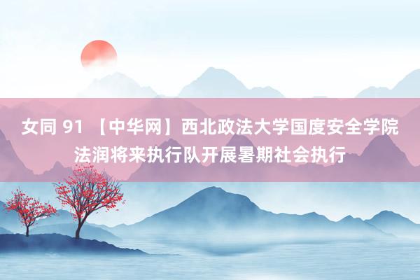 女同 91 【中华网】西北政法大学国度安全学院法润将来执行队开展暑期社会执行